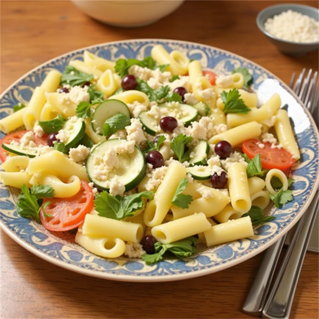 A fresh Pasta House salad with crisp lettuce, colorful vegetables, and grated Parmesan cheese, drizzled with a light olive oil dressing.